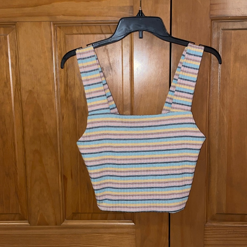 American Eagle medium cropped multicolor tank top